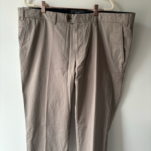 Brax Evans Flat Front Kapok &‎ Pima Luxury Chinos sz 42/34 - Picture 5 of 11